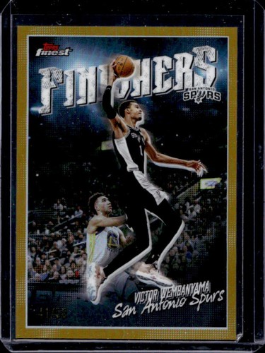 Victor Wembanyama 2025 Topps Finest Gold Refractor /50