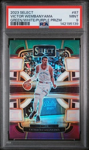Victor Wembanyama 2023 Panini Select Green/White/Purple