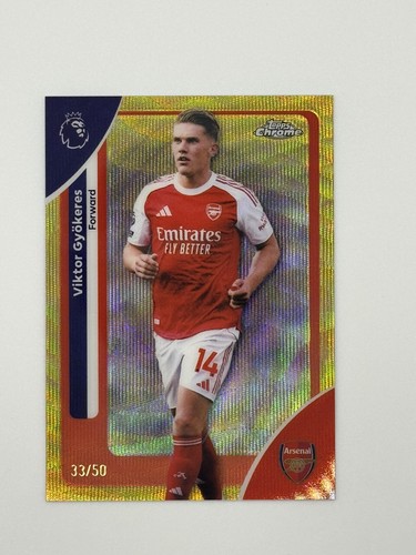 Viktor Gyökeres 2026 Topps Chrome Gold Wave Refractor /50