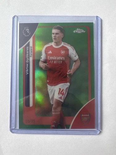 Viktor Gyökeres 2025 Topps Chrome Green Refractor /99
