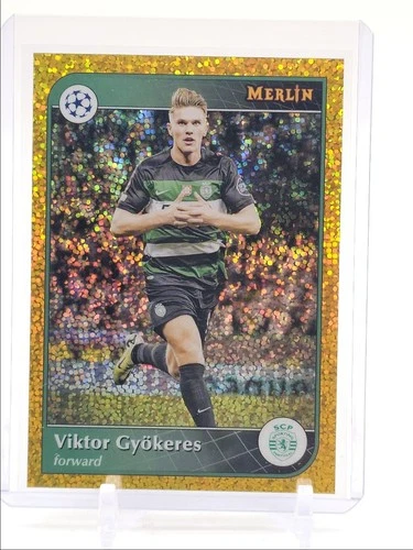 Viktor Gyökeres 2024 Topps Chrome Merlin Gold Sparkle /50