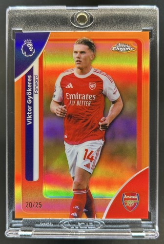 Viktor Gyökeres 2026 Topps Chrome Orange Refractor /25