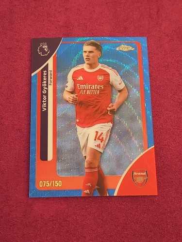 Viktor Gyökeres 2026 Topps Chrome Premier League Blue Refractor /150