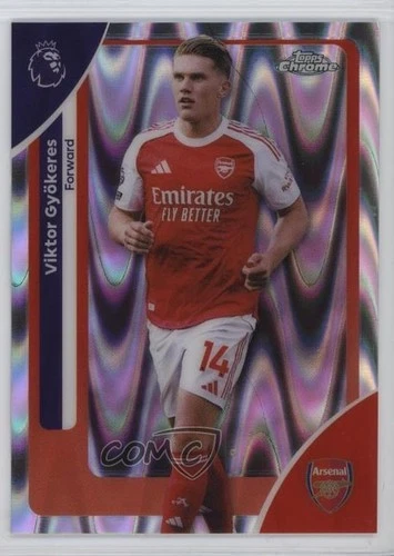 Viktor Gyökeres 2025 Topps Chrome Ray Wave Refractor