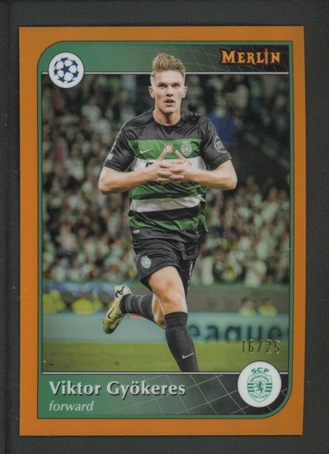 Viktor Gyökeres 2025 Topps Merlin UEFA Champions League Orange /25