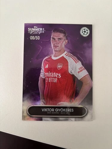 Viktor Gyökeres 2025 Topps Summer Signings Purple /50