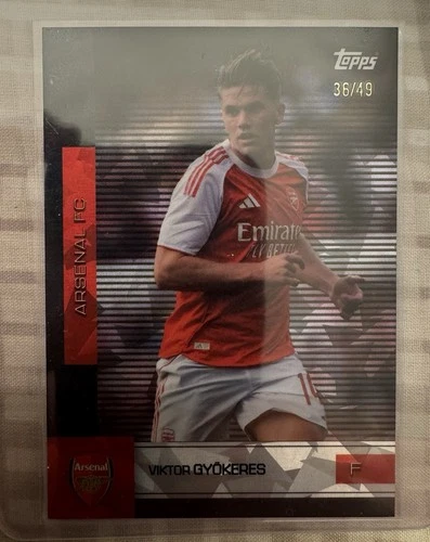 Viktor Gyokeres 2025 Topps Arsenal Team Set Cracked Ice 36/49