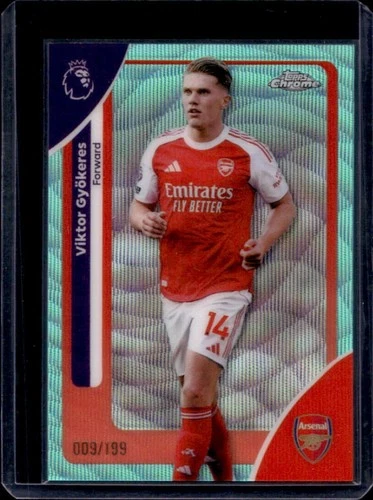Viktor Gyokeres 2026 Topps Chrome Aqua Wave /199