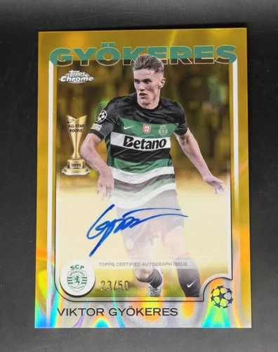 Viktor Gyokeres 2024 Topps Chrome Gold Lava /50