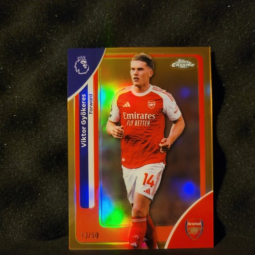 Viktor Gyokeres 2025 Topps Chrome Gold Refractor /50