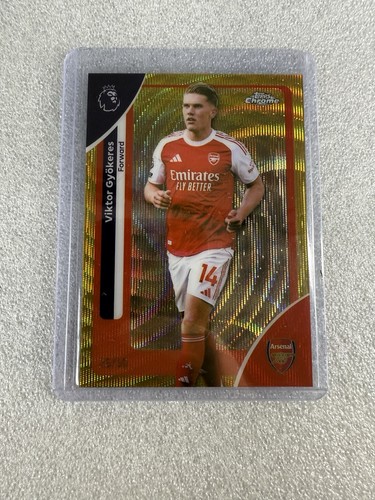 Viktor Gyokeres 2025 Topps Chrome Gold Wave /50