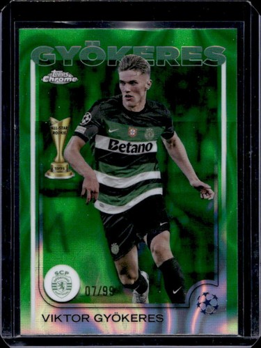 Viktor Gyokeres 2024 Topps Chrome Green Lava Refractor /99