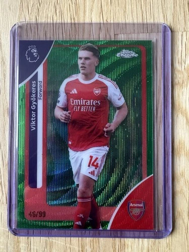 Viktor Gyokeres 2025 Topps Chrome Green Refractor /99