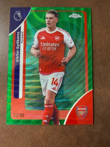 Viktor Gyokeres 2025 Topps Chrome Green Wave 2/99