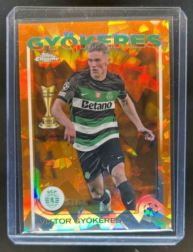 Viktor Gyokeres 2024 Topps Chrome Orange Sapphire /25