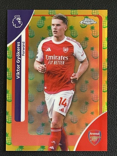 Viktor Gyokeres 2025 Topps Chrome Pineapple Refractor #15