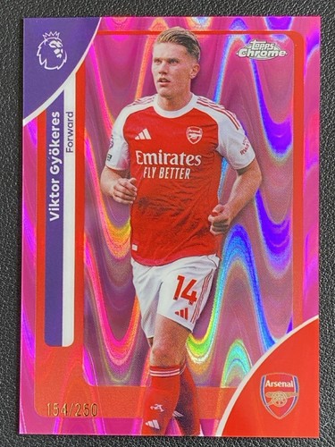 Viktor Gyokeres 2026 Topps Chrome Pink RayWave /250