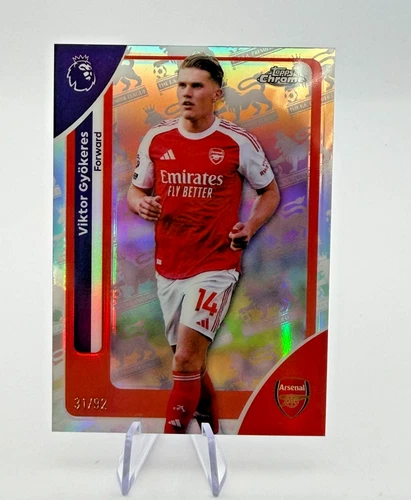Viktor Gyokeres 2025 Topps Chrome Premier League Logofractor /92