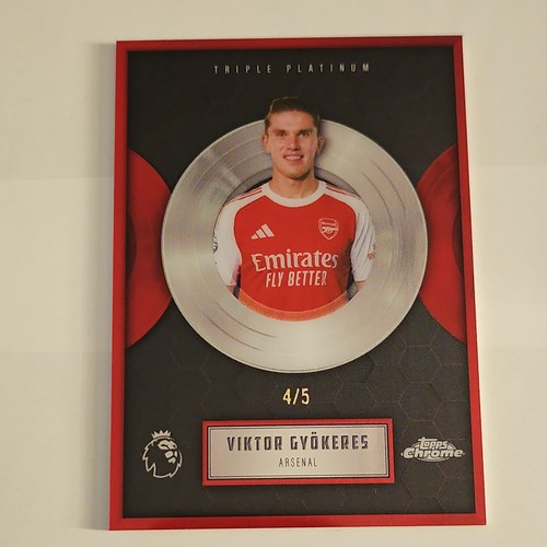 Viktor Gyokeres 2026 Topps Chrome Premier League Triple Platinum /5