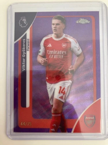 Viktor Gyokeres 2025 Topps Chrome Purple Wave /75