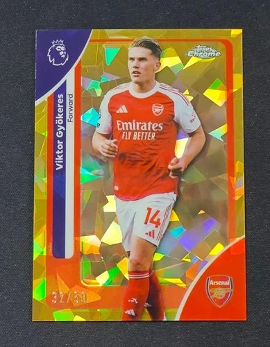 Viktor Gyokeres 2026 Topps Chrome Sapphire Gold Refractor /50