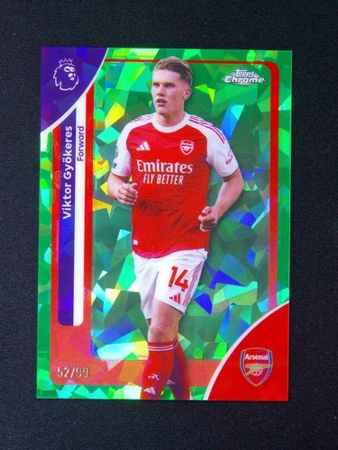 Viktor Gyokeres 2025 Topps Chrome Sapphire Green /99