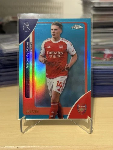 Viktor Gyokeres 2025 Topps Chrome Teal Refractor /299