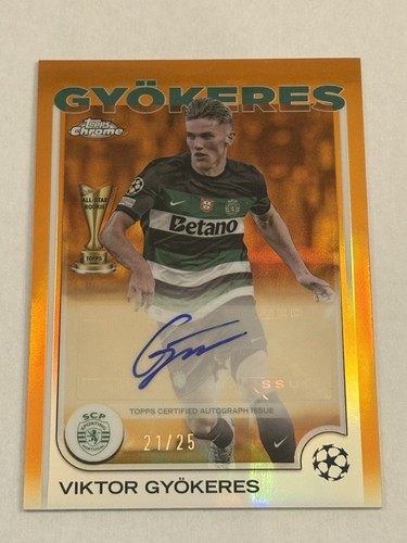 Viktor Gyokeres 2024 Topps Chrome True Orange /25