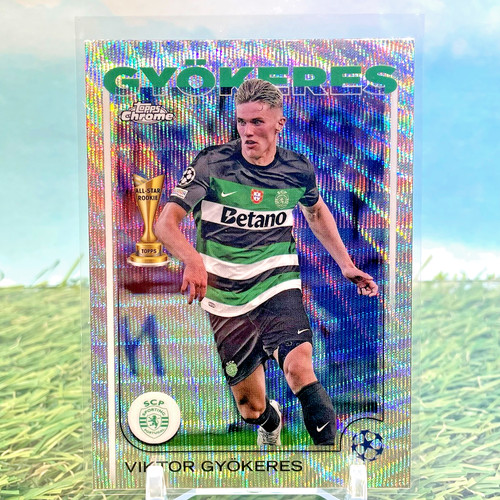 Viktor Gyokeres 2025 Topps Chrome UEFA Wave Refractor