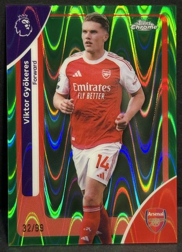 Viktor Gyokeres 2026 Topps Chrome Verde Raywave /99