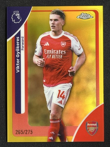 Viktor Gyokeres 2025 Topps Chrome Yellow /275