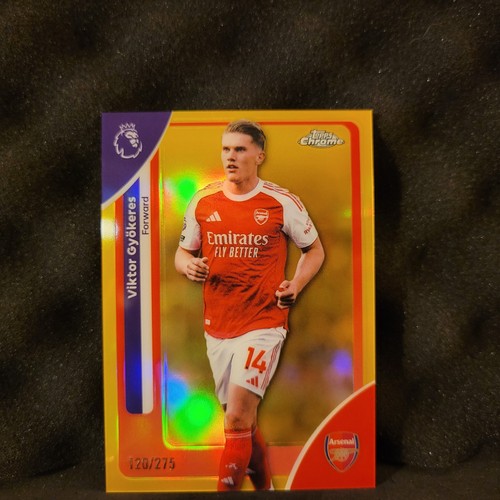 Viktor Gyokeres 2025 Topps Chrome Yellow Refractor /275