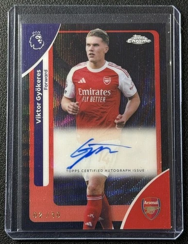 Viktor Gyokeres 2026 Topps Cromo Premier League Black Wave Refractor /10
