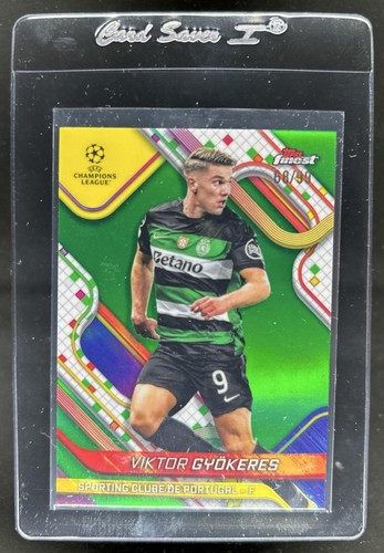 Viktor Gyokeres 2024 Topps Finest Green Refractor /99
