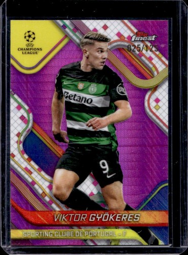 Viktor Gyokeres 2024 Topps Finest Pink Refractor /125