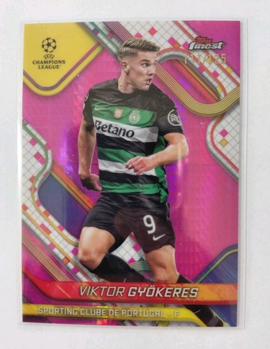 Viktor Gyokeres 2024 Topps Finest Pink Shimmer /125