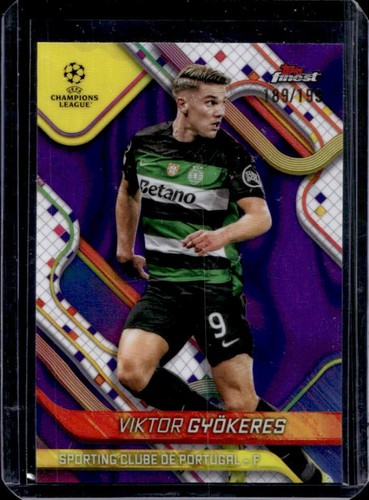 Viktor Gyokeres 2024 Topps Finest Purple Lava Refractor /199