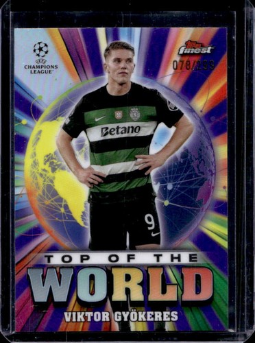 Viktor Gyokeres 2024 Topps Finest Purple Refractor /299