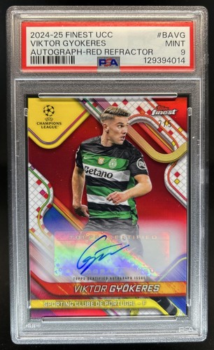 Viktor Gyokeres 2024 Topps Finest Red Refractor /5