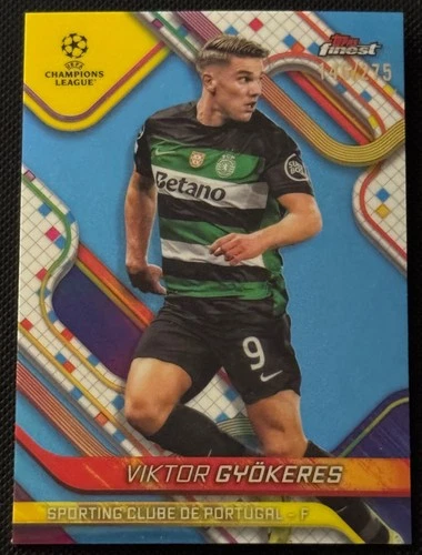 Viktor Gyokeres 2024 Topps Finest Sky Blue /275