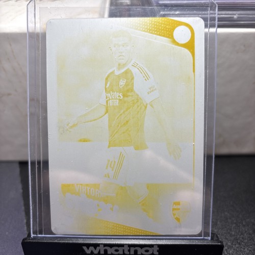 Viktor Gyokeres 2025 Topps Flagship Printing Plate Yellow 1/1