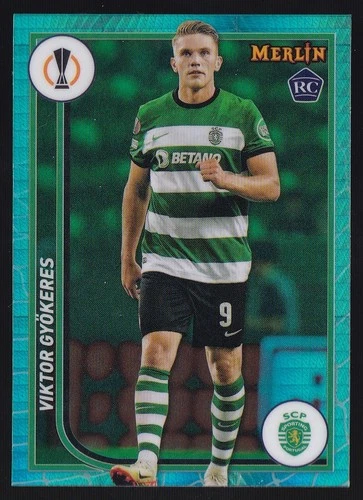 Viktor Gyokeres 2023 Topps Merlin Chrome Aqua Prism