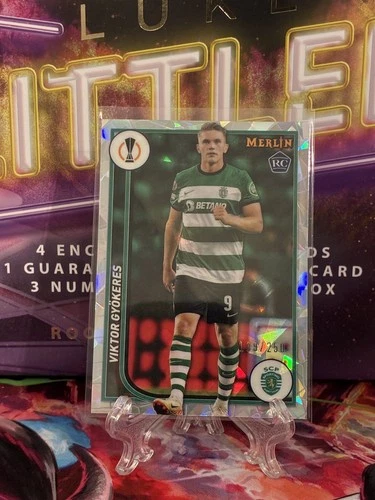 Viktor Gyokeres 2023 Topps Merlin Chrome Atomic Refractor /250