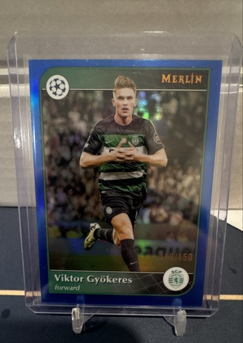 Viktor Gyokeres 2024 Topps Merlin Chrome Blue /150