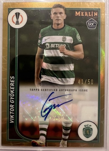 Viktor Gyokeres 2023 Topps Merlin Chrome Gold /50