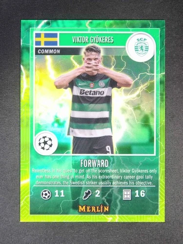 Viktor Gyokeres 2024 Topps Merlin Chrome Green #MG-49