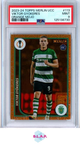 Viktor Gyokeres 2023 Topps Merlin Chrome Orange Mojo