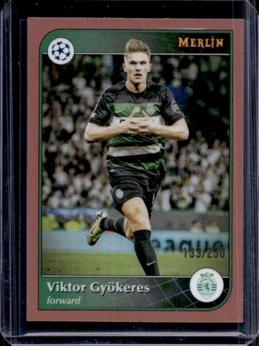 Viktor Gyokeres 2024 Topps Merlin Chrome Rose Gold Refractor /250