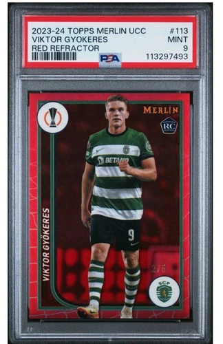 Viktor Gyokeres 2023 Topps Merlin Chrome Rosso /5