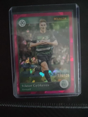 Viktor Gyokeres 2024 Topps Merlin Chrome UCC Magenta Atomic Refractor /125